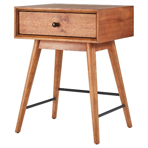 Mid century wood on sale end table