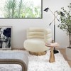 TOV Furniture Naomi Faux Shearling Swivel Chair - 2 of 4