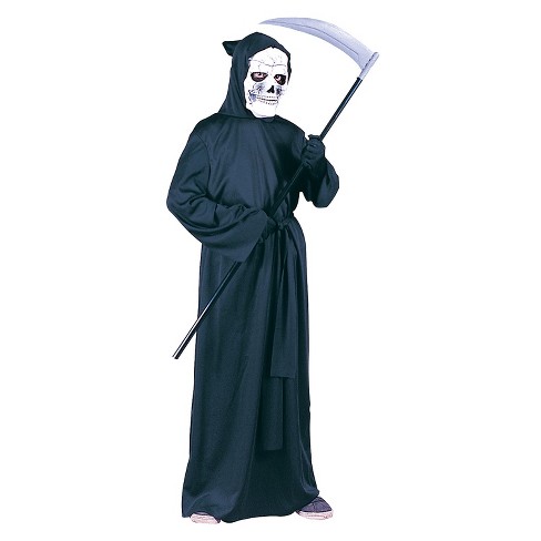 Fun World Boys' Reaper Robe Costume - Size 12 - Black : Target