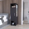 TIRAMISUBEST 3-Door Shutter Wardrobe with shelves - Mobile Lateral Filing Cabinet, Locking Wheels, Adjustable Shelf - 2 of 4