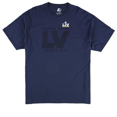 STARTER Mens Super Bowl LV Tampa Bay Graphic T-Shirt, Blue, XX-Large