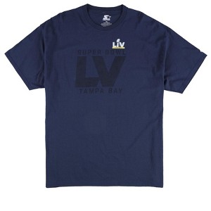 STARTER Mens Super Bowl LV Tampa Bay Graphic T-Shirt, Blue, X-Large - 1 of 2