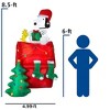 Gemmy Peanuts 8.5-ft Lighted Snoopy on a Doghouse Christmas Inflatable - 3 of 4