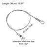 Unique Bargains Stainless Steel Lanyard Cable Eyelets Ended Security Wire Rope Silver 4 Pcs - image 2 of 4