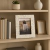 Decorative Picture Frame with Floral Vine Border - Elegant Photo Frame for Tabletop, Bedroom Nightstand, or Entryway Decor - Ivory & Tan - 2 of 4