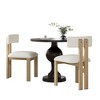 3-Piece Dining Set with Round Table and 2 Upholstered Chairs - 2 of 4
