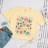 Simply Sage Market Women's Sunshine State Of Mind Flamingos Short Sleeve Relaxed Fit Cropped Tee - 2 of 4