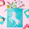 Blue Panda 15 Pack Large Drawstring Animal Themed Party Favor Bags for Kids Birthday, 5 Designs (10 x 12 In) - 2 of 4