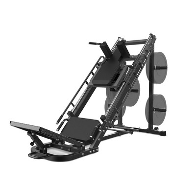 Garvee Leg Press Hack Squat Machine, 2 in 1 Leg Press Machine for Home Gym with Linear Bearing, Calf Block and 4 Weight Plate Storage Holders