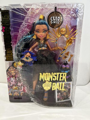 Monster High Cleo De Nile Doll in Monster Ball Party Dress with Themed  Accessories Like a Scepter