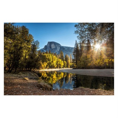 Yosemite Home Decor "Morning in Paradise Glass Photographic Art in Multi-Color