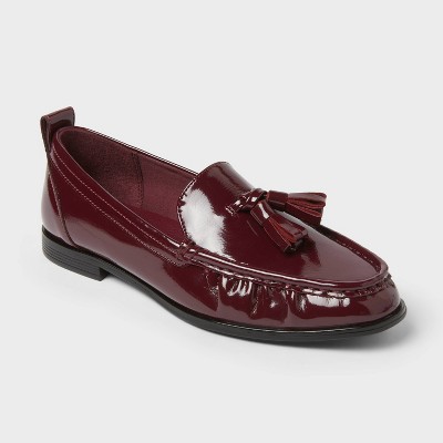 Women’s Evelyn Tassel Loafers with Memory Foam Insole – A New day™ Burgundy