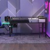 NicBex Full/Twin Size Versatile Metal Mid-Low Gaming Loft Bed with Desk,LED,Shelf&Ladder,Space-Saving Loft Beds for Gamers,350lbs Max,Gray - 2 of 4