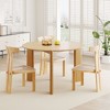 PexFix 42" x 42" Solid Wood Round Dining Table for 4 Modern Farmhouse Kitchen Table Small Circle for Kitchen Living Room Natural - 4 of 4