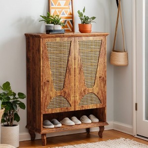Hommoo Rattan Shoe Cabinet for Entryway - 1 of 4
