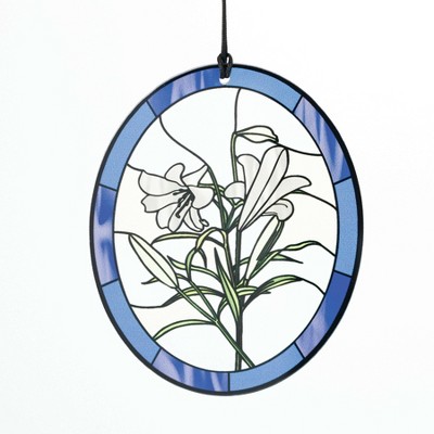 Polished Metal Lily Ornament Wind Chime, 26"