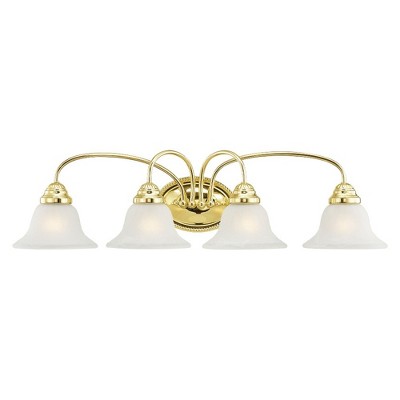 Livex Lighting Edgemont 4 - Light Vanity in  Polished Brass