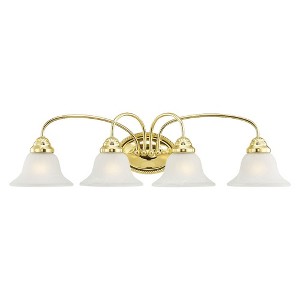 Livex Lighting Edgemont 4 - Light Vanity in  Polished Brass - 1 of 1