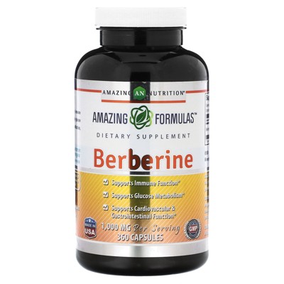 Amazing Nutrition Berberine, 360 Capsules (500 mg per Capsule)
