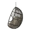 GDFStudio Yosiyah Outdoor Wicker Hanging Basket Chair with Cushions (NO STAND) - 4 of 4