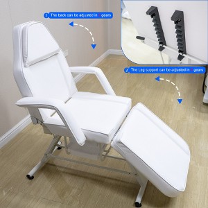 Vynxaria Adjustable 3-Section Tattoo Chair & Facial Bed - Versatile Spa Equipment for Beauty Professionals - 1 of 4