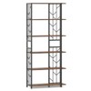 Tangkula 6-Tier Bookshelf w/Heavy-duty Metal Frame2 Anti-tipping Kits for Living Room - 2 of 4
