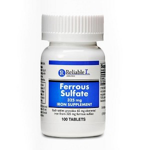 Reliable-1 Laboratories Ferrous Sulfate 325 mg - 100 Tablets - 1 of 3