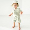 Organic Baby Sun Hat Muslin - Gingham - 3 of 4