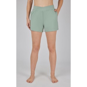 Yogalicious Womens Lux Marina Crossover 4" Side Pocket Short - 1 of 3