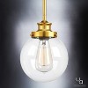 Urban Ambiance Luxury Vintage Pendant,  9-1/2"H x 6-7/8"W,  Native Brass Finish, UHP2641 - 3 of 4