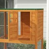 Resenkos Cat Cage, Cat Crate Kennel Enclosure Playpen,74" Wooden Outdoor Cat House Catio Outdoor Cat Enclosure, Orange - 2 of 3