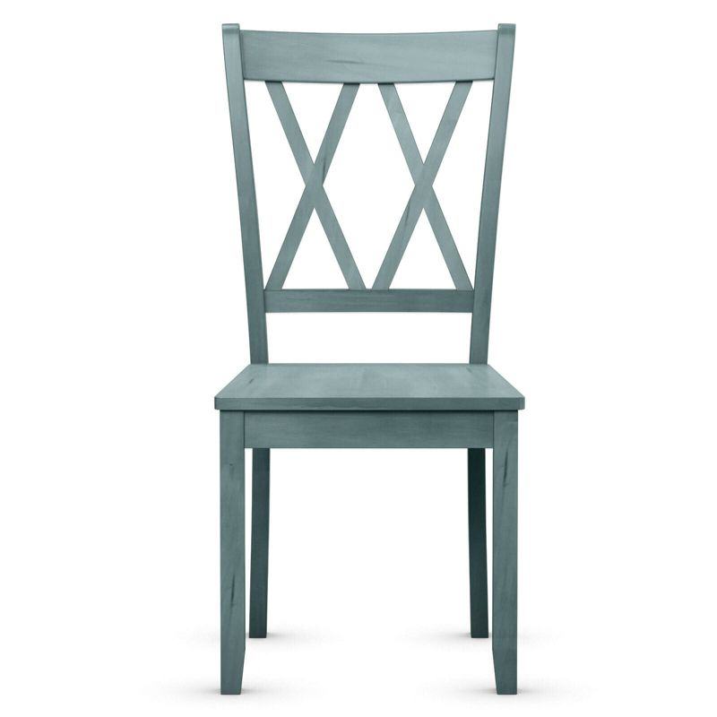 Tangkula Set of 4 Wooden Dining Side Chair Armless Chair Home Kitchen Mint Green, 2 of 11