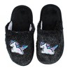 CTM Girl's Fuzzy Unicorn Slide Slippers - 3 of 4