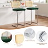 FURNIinspire Dining Chair, Counter Height Bar Stools Set of 2, Bar Chairs and Stools, Armless, Ideal for Kitchen Islands, Green, 18.9"*17.7"*42.5" - 2 of 4