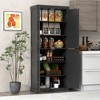 Tangkula 72.5" Kitchen Pantry w/4 Door 6-Tier Shelves Freestanding Modern Storage - 2 of 4