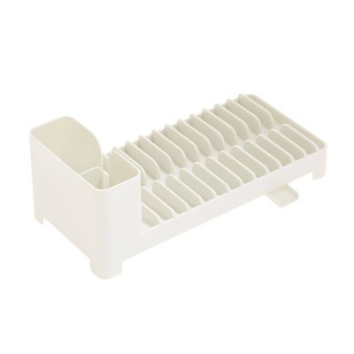 iDESIGN Clarity Compact Dish Drainer with Swivel Spout - Coconut