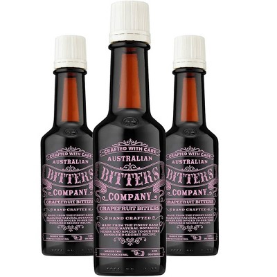 Australian Bitters Company Grapefruit Bitters 3 Pack: Elevate Your Cocktails with 4oz Bottles Perfect for Classic Mixed Drinks
