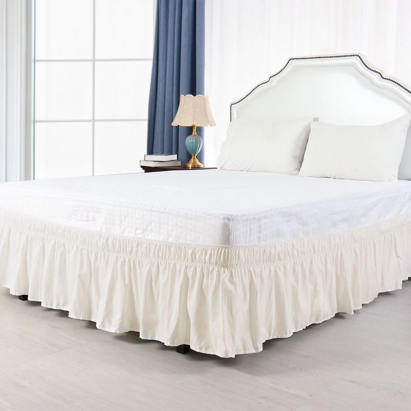 Wrap Around Polyester Dust Ruffle Bed Skirts - PiccoCasa, 1 of 9