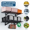 2-Pack Garage Wall Shelves,Heavy Duty Floating Shelves, 150 Lbs Load Capacity Wall Mounted Garage Tool Organizer, Ideal for Shed, Black - 3 of 4