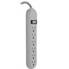 Cordinate 6 Outlet Grounded Power Strip with 3' Braided Cord White/Gray - 3 of 4