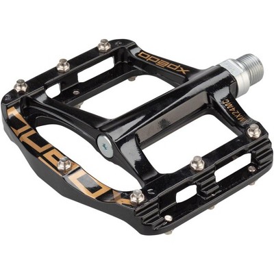 Xpedo Spry Platform Pedals 9/16" Chromoly Axle Magnesium Body Removable Pins Blk