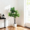 Artificial Fiddle Leaf Fig Tree, Large Faux Plant with Pot, Suitable for Office, Living Room, Bathroom Decoration, and Festivals - 3 of 4