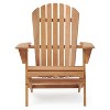 Maggift Patio Accent Chairs 2PCS, Folding Adirondack Chair, Wooden Decorative Lounge Furniture for Patio, Yard, Brown, 19.5"*31"*36" - 3 of 4