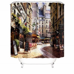 Streets And Alleys Shower Curtains for Bathroom Waterproof Fabric Bath Curtain Durable Soft Stylish Bathroom Decor 72x72 Inch - 1 of 1