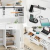 Computer Desk, Home Office Table with Hutch & Charging Hub, 47" Executive Desk - 3 of 4