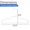 Heshberg Baby and Kids Plastic Hangers White 60 Pack - 2 of 4