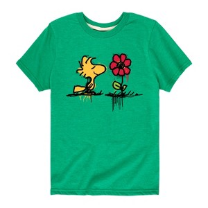 Boys' - Peanuts - Woodstock Rose Short Sleeve Graphic T-Shirt - 1 of 4