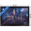 Trends International The Wizarding World: Harry Potter - Hogwarts At Night Framed Wall Poster Prints - 3 of 4