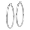 Black Bow Jewelry 2.75mm x 43mm Polished 14k White Gold Domed Round Hoop Earrings - 2 of 4