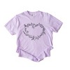 Simply Sage Market Floral Heart Garment Dyed Tee - 3 of 4